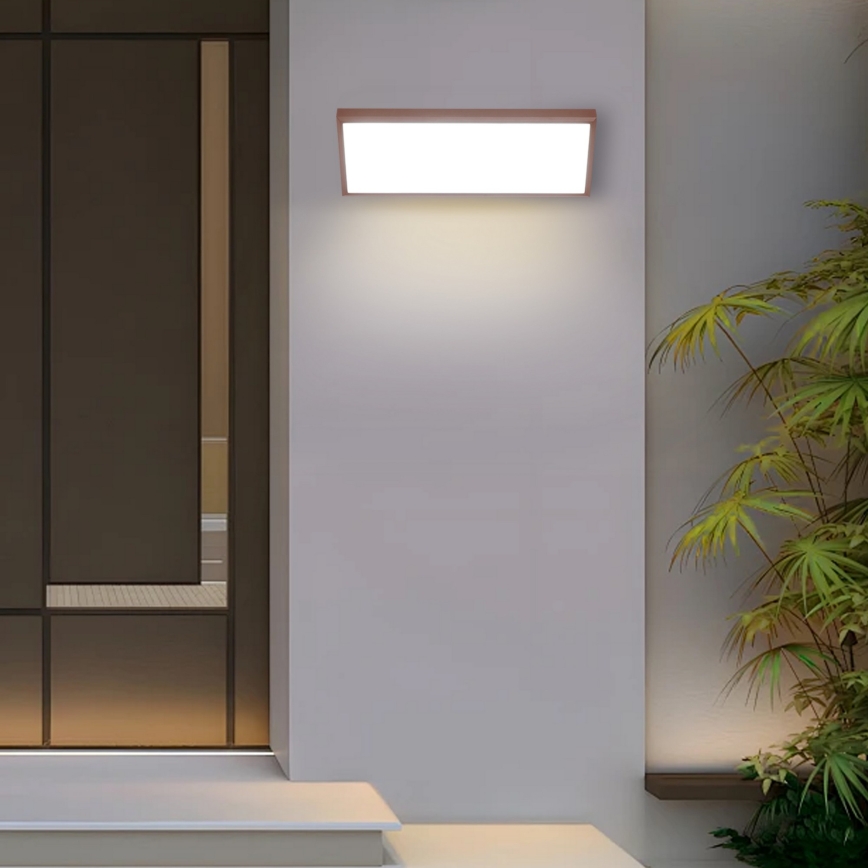 Brilagi - LED-Außenwandleuchte TRIANGLE LED/42W/230V 3000/4000/6500K braun IP65