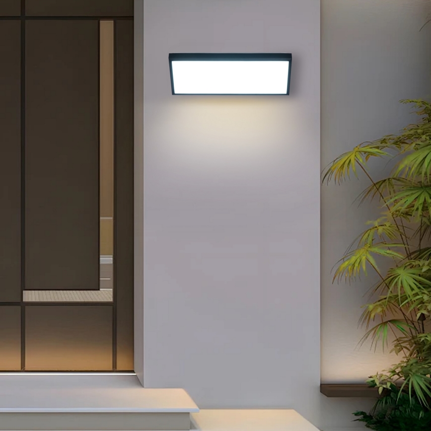 Brilagi - TRIANGLE LED-Außenwandleuchte, 42 W, 230 V, 3000/4000/6500 K, 45 cm, schwarz, IP65