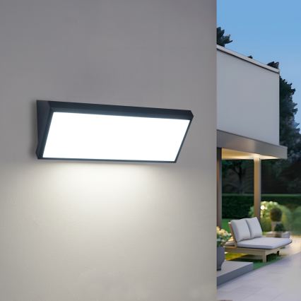 Brilagi - TRIANGLE LED-Außenwandleuchte, 42 W, 230 V, 3000/4000/6500 K, 45 cm, schwarz, IP65