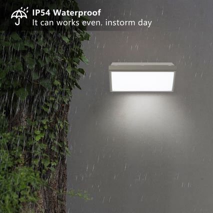 Brilagi - LED-Außenwandleuchte mit Sensor TRIANGLE LED/20W/230V grau IP65
