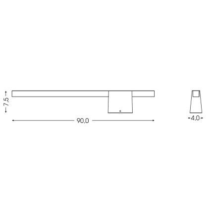 BRILAGI - LED-Außenwandleuchte VELORA LED/12W/230V 90 cm IP44 braun