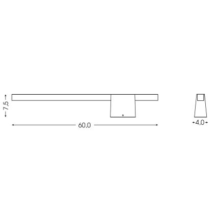 BRILAGI - LED Außenwandleuchte VELORA LED/9W/230V 60 cm IP44 schwarz