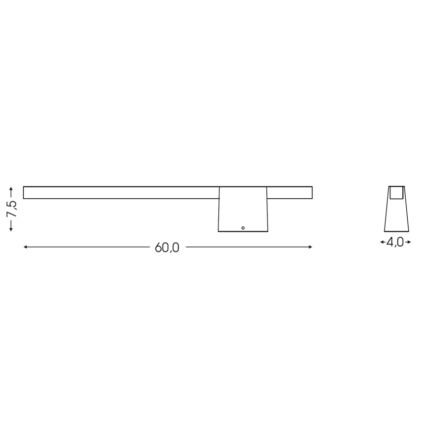 BRILAGI - LED Außenwandleuchte VELORA LED/9W/230V 60 cm IP44 schwarz