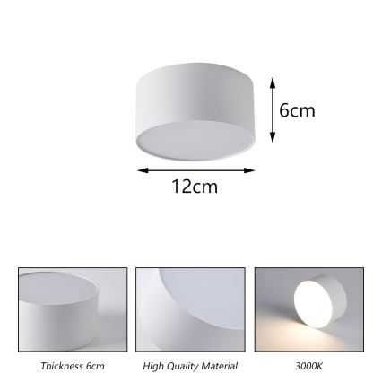 Brilagi - LED-Badezimmer-Deckenleuchte FORIS LED/14W/230V Ø 12 cm weiß IP44
