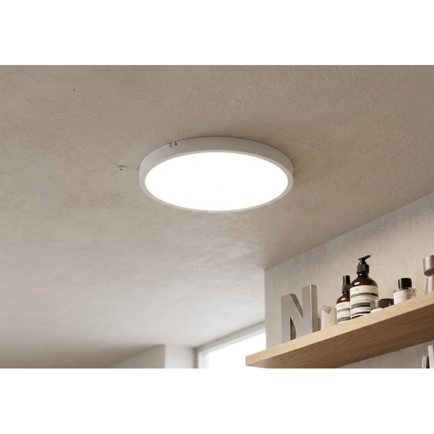 BRILAGI - ZENNA LED-Badezimmer-Deckenleuchte mit Sensor LED/18W/230V Ø 29,5 cm IP44 weiß + Fernbedienung