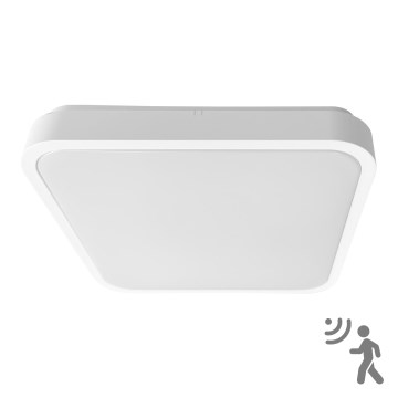 Brilagi - LED-Badezimmer-Deckenleuchte mit Sensor ZENNA LED/24W/230V 34,5x34,5 cm IP44 weiß + Fernbedienung