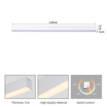 Brilagi - LED-Badezimmer-Deckenleuchte SLEEKLINE LED/40W/230V 3000/4500/6000K weiß IP44