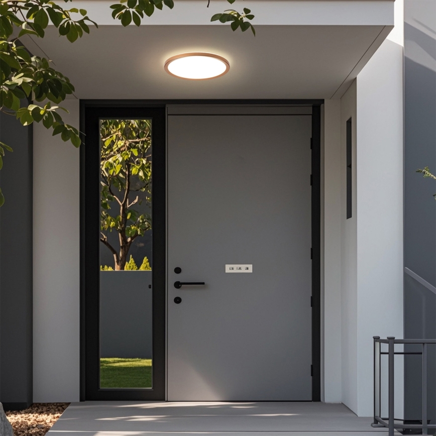 Brilagi - LED-Badezimmer-Deckenleuchte ULTRA SLIM LED/12W/230V Ø22,5 cm Roségold IP54