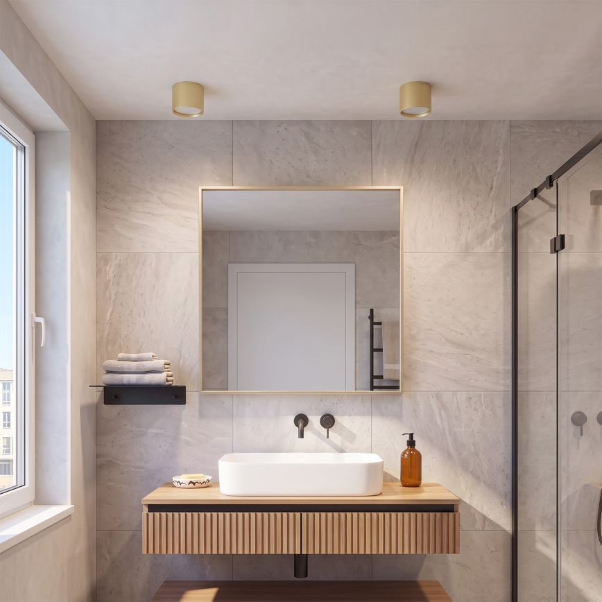BRILAGI - LED-Badezimmer-Einbauleuchte SMOOTH 1xGX53/15W/230V 60x82 mm goldfarben IP54