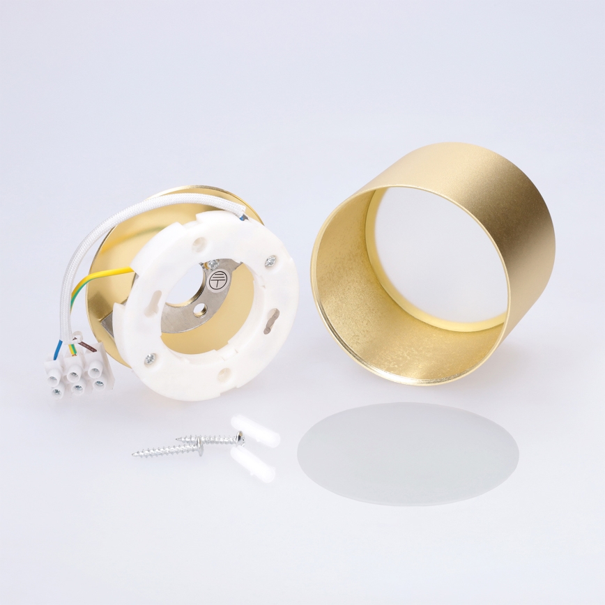BRILAGI - LED-Badezimmer-Einbauleuchte SMOOTH 1xGX53/15W/230V 60x82 mm goldfarben IP54