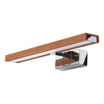Brilagi - LED-Badspiegelleuchte WOODY MIRROR 3-in-1 LED/8W/230V 40 cm IP44 glänzender Chrom/Kirsche