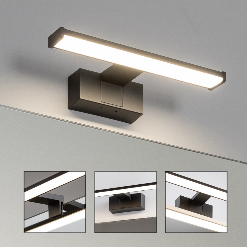 Brilagi - LED-Badezimmer-Spiegelleuchte 3-in-1 VESTRA LED/6W/230V 30 cm IP44 schwarz