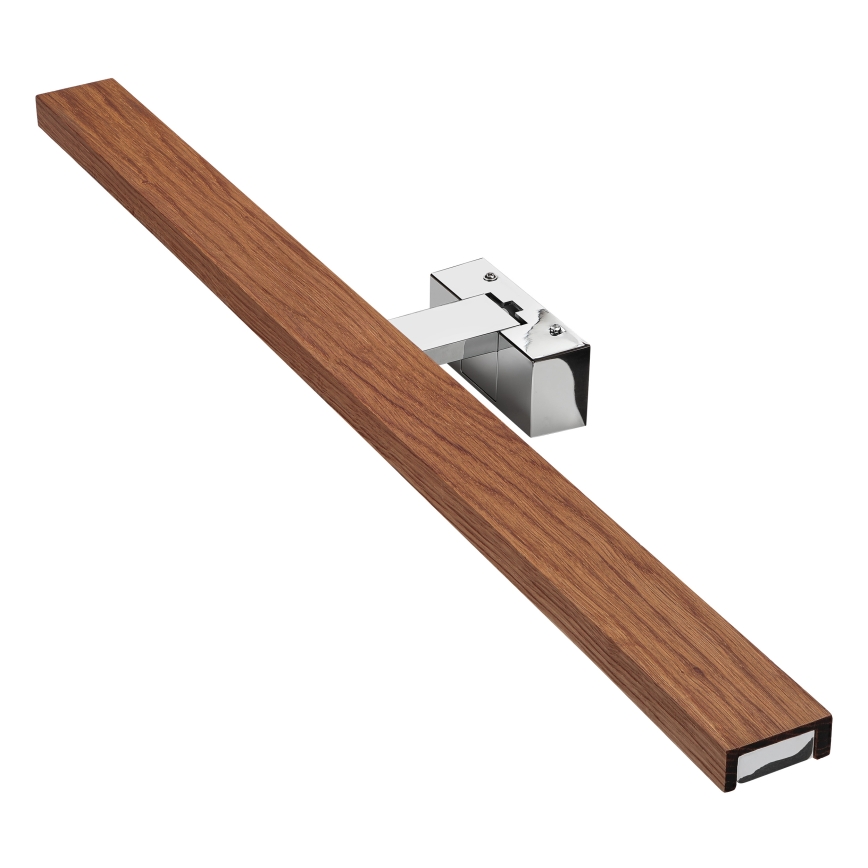 BRILAGI - LED-Badspiegelleuchte 3-in-1 WOODY MIRROR LED/15W/230V 80 cm IP44 glänzender Chrom/Eiche/Kirsche