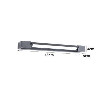 Brilagi - LED-Spiegelbeleuchtung AQUA LINE LED/12W/230V 45 cm IP44 Anthrazit