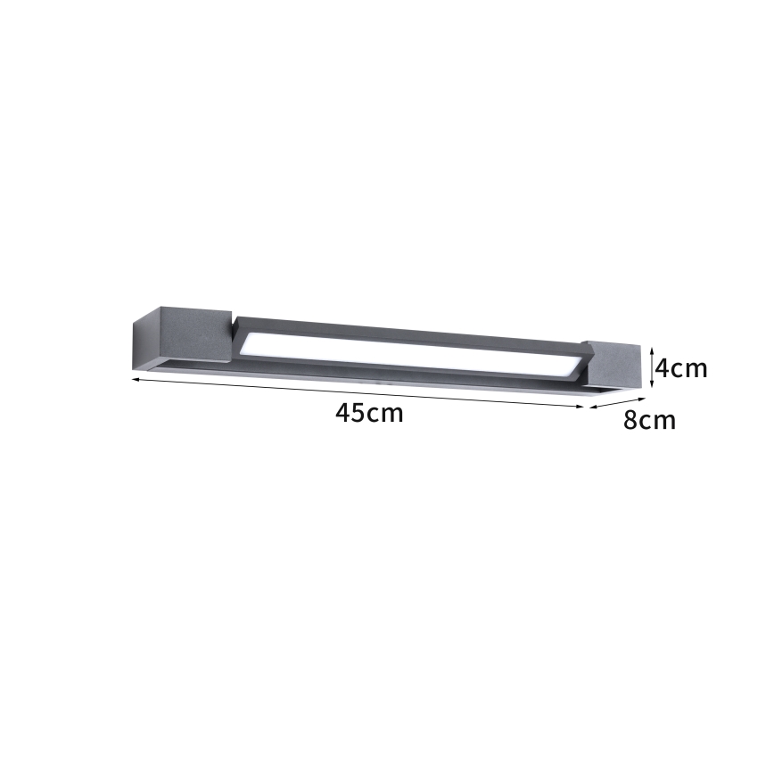 Brilagi - LED-Spiegelbeleuchtung AQUA LINE LED/12W/230V 45 cm IP44 Anthrazit