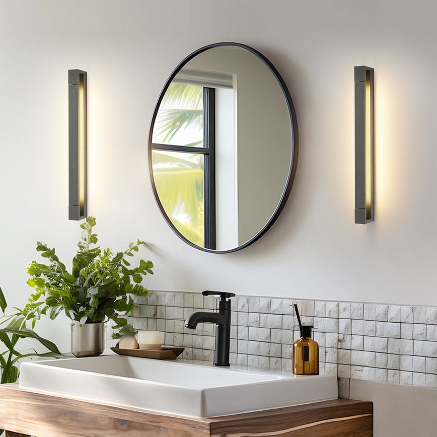 Brilagi - LED-Badezimmer-Spiegelleuchte AQUA LINE LED/18W/230V 60 cm IP44 anthrazit CRI 90