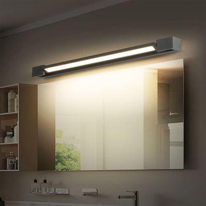 Brilagi - LED-Badezimmer-Spiegelleuchte AQUA LINE LED/18W/230V 60 cm IP44 anthrazit CRI 90