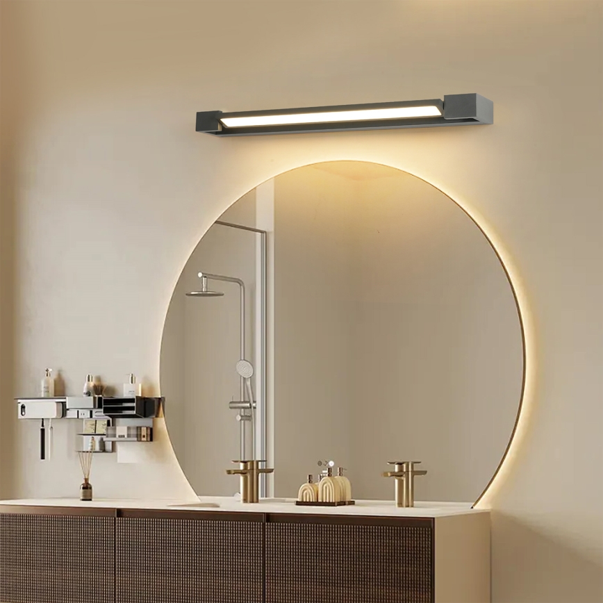 Brilagi - LED-Badezimmer-Spiegelleuchte AQUA LINE LED/18W/230V 60 cm IP44 anthrazit CRI 90
