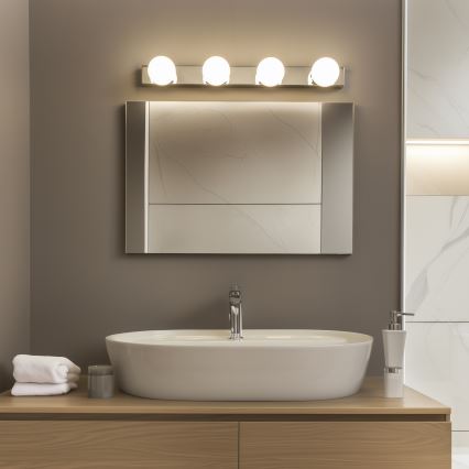 Brilagi - LED-Badspiegelleuchte HOLLYWOOD 4xLED/3W/230V 53 cm IP44 Hochglanzchrom
