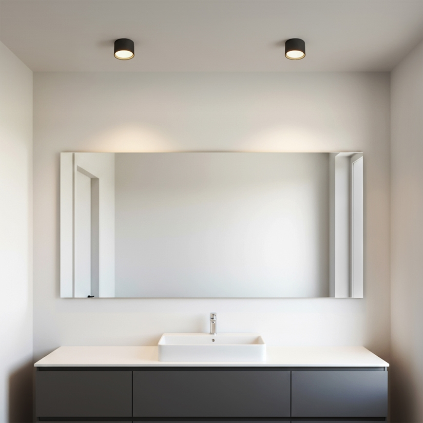 Brilagi - LED Badezimmer-Spotleuchte SMOOTH 1xGX53/15W/230V schwarz IP65