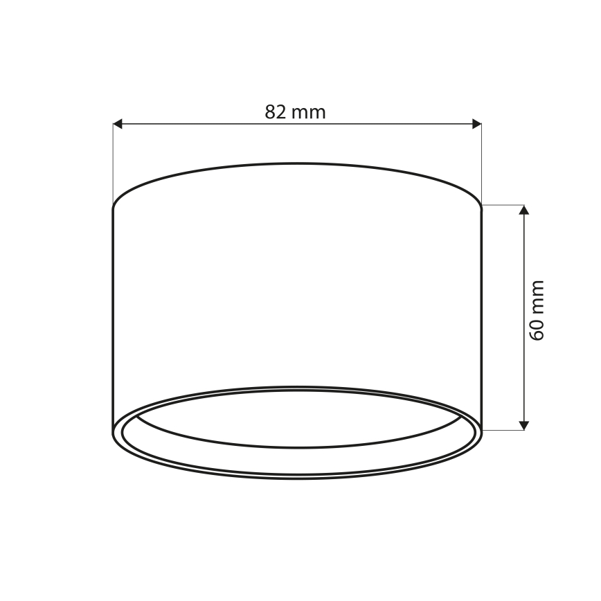 Brilagi - LED Badezimmer-Spotleuchte SMOOTH 1xGX53/15W/230V schwarz IP65