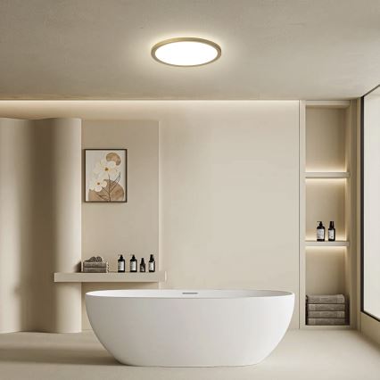 Brilagi - LED-Deckenleuchte für Badezimmer ULTRA SLIM LED/12W/230V Ø 22,5 cm goldfarben IP54
