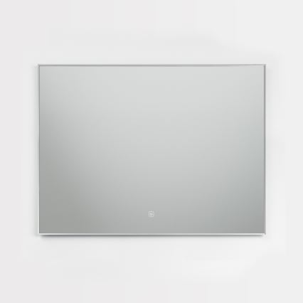 Brilagi - LED Badezimmerspiegel DESIO LED/28W/230V 60x80 cm silber IP44 CRI 90 dimmbar + CCT