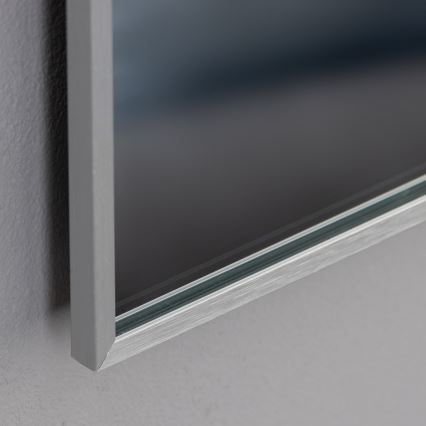 Brilagi - LED Badezimmerspiegel DESIO LED/28W/230V 60x80 cm silber IP44 CRI 90 dimmbar + CCT
