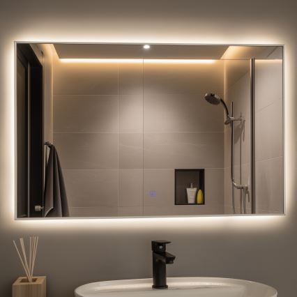 Brilagi - LED-Badezimmerspiegel DESIO LED/30W/230V 60x90 cm, silber, IP44, CRI 90, dimmbar + CCT