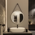 Brilagi - LED-Badezimmerspiegel PALANZO LED/19W/230V Ø 60 cm schwarz IP44 Ra 90 dimmbar mit CCT
