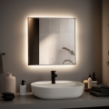 Brilagi - LED-Badezimmerspiegel SUELLO LED/24W/230V 60x60 cm schwarz IP44 CRI 90 dimmbar + CCT