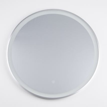 Brilagi - LED-Badezimmerspiegel TORINO LED/19W/230V Ø 60 cm silber IP44 CRI 90 dimmbar + CCT