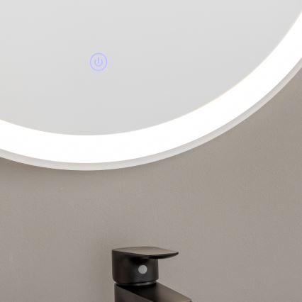 Brilagi - LED-Badezimmerspiegel TORINO LED/19W/230V Ø 60 cm silber IP44 CRI 90 dimmbar + CCT