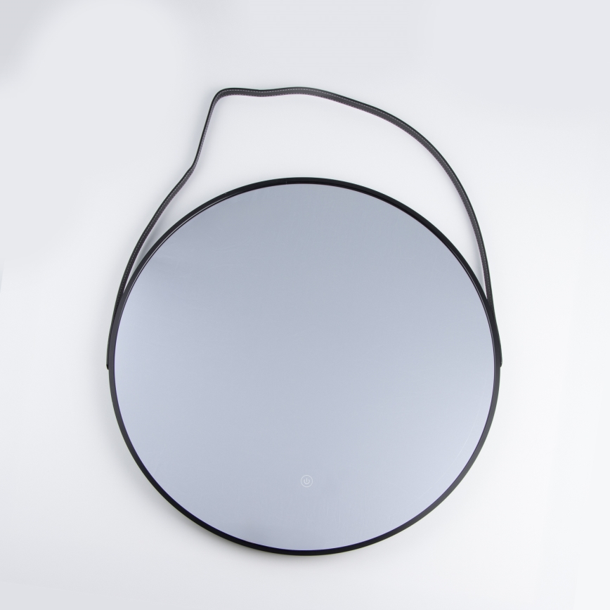 Brilagi - LED-Badezimmerspiegel VERESE LED/19W/230V Ø 60 cm schwarz IP44 CRI 90 dimmbar + CCT