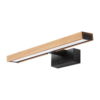 Brilagi - LED-Badspiegelleuchte 3-in-1 WOODY MIRROR LED/8W/230V IP44 schwarz/Eiche