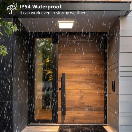 Brilagi - LED Badezimmer-Deckenleuchte ULTRA SLIM LED/18W/230V 30x30 cm goldfarben IP54