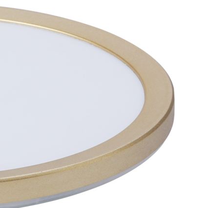 Brilagi - LED Badezimmer-Deckenleuchte ULTRA SLIM, 24 W / 230 V, Ø 42 cm, goldfarben, IP54