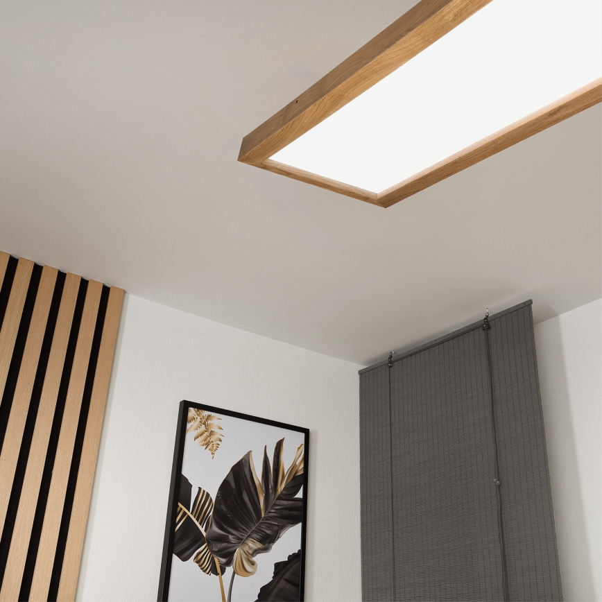 Brilagi - LED Badezimmer-Deckenleuchte WOODY FRAME LED/50W/230V 120x30 cm IP44 Eiche