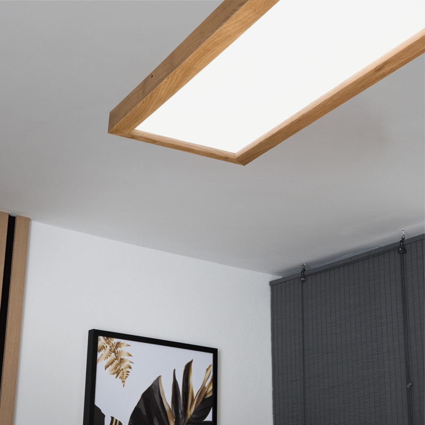 Brilagi - LED Badezimmer-Deckenleuchte WOODY FRAME LED/50W/230V 120x30 cm IP44 Eiche