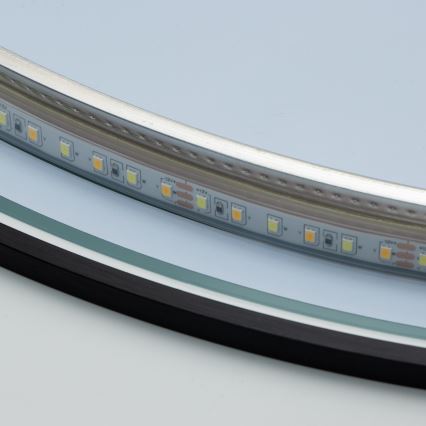 Brilagi - LED Badezimmerspiegel VENA BLACK LED/19W/230V Ø 60 cm IP44 CRI 90 dimmbar + CCT