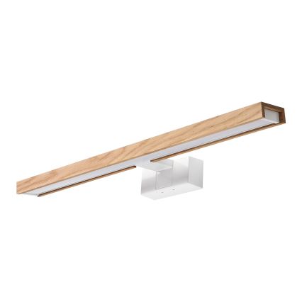 BRILAGI - LED-Badezimmer-Spiegelbeleuchtung 3-in-1 WOODY MIRROR LED/12W/230V 60 cm IP44 weiß/Eiche