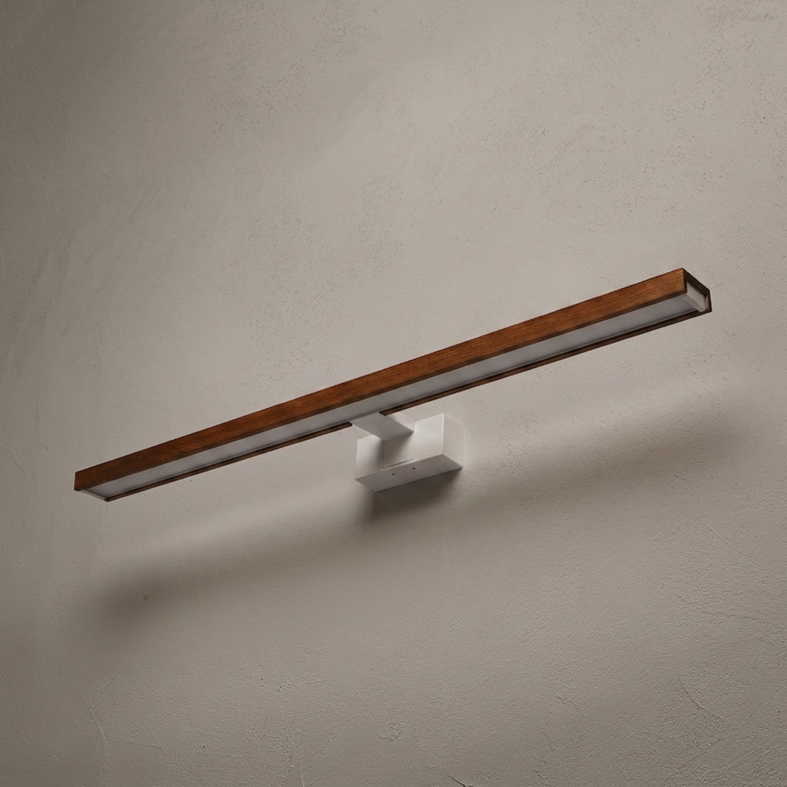Brilagi - LED-Badezimmer-Spiegelleuchte 3-in-1 WOODY MIRROR LED/15W/230V 80 cm IP44 weiß/Eiche-Kirsche