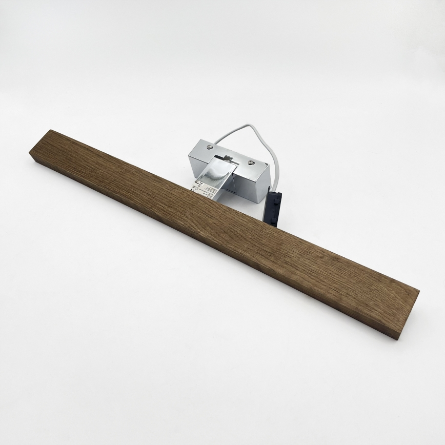 Brilagi - LED-Badspiegelleuchte WOODY MIRROR 3-in-1 LED/12W/230V 60 cm IP44 glänzender Chrom/Eiche/Nussbaum