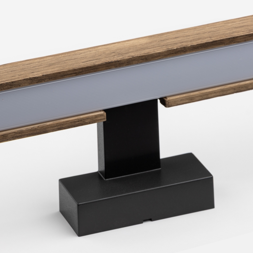 Brilagi - LED-Badezimmerspiegelbeleuchtung WOODY MIRROR LED/8W/230V 40 cm IP44 Eiche Nussbaum/Schwarz