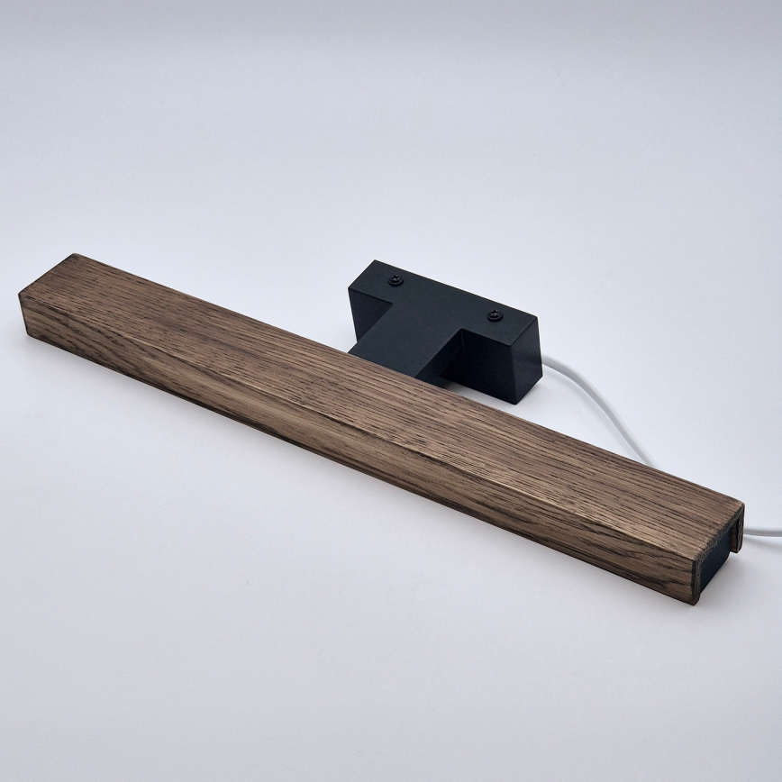 Brilagi - LED-Badezimmerspiegelbeleuchtung WOODY MIRROR LED/8W/230V 40 cm IP44 Eiche Nussbaum/Schwarz
