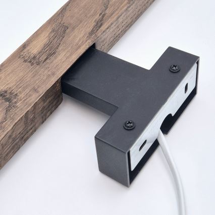 Brilagi - LED-Badezimmerspiegelbeleuchtung WOODY MIRROR LED/8W/230V 40 cm IP44 Eiche Nussbaum/Schwarz