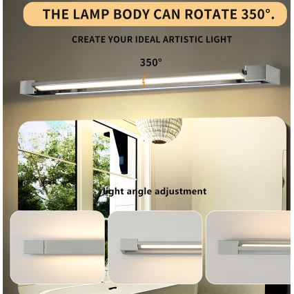 Brilagi - LED-Badspiegelleuchte AQUA LINE LED/24W/230V 90 cm IP44 Hochglanzchrom CRI 90