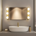 Brilagi - LED-Beleuchtung für Badezimmerspiegel HOLLYWOOD 3xLED/3W/230V 39 cm IP44 gold