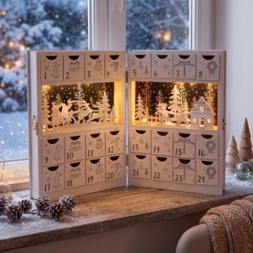 BRILAGI - LED Calendrier de l'Avent LED/2xAA