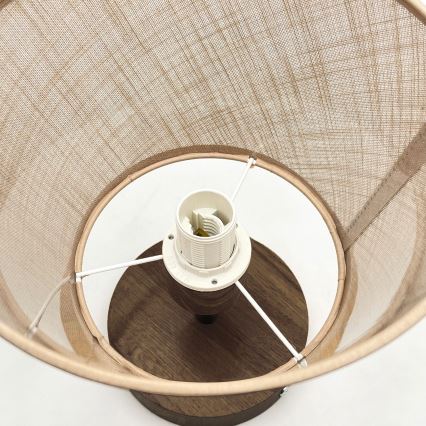 Brilagi - LED Deckenleuchte ANTHONY 1xE14/60W/230V Eiche Nussbaum/Beige